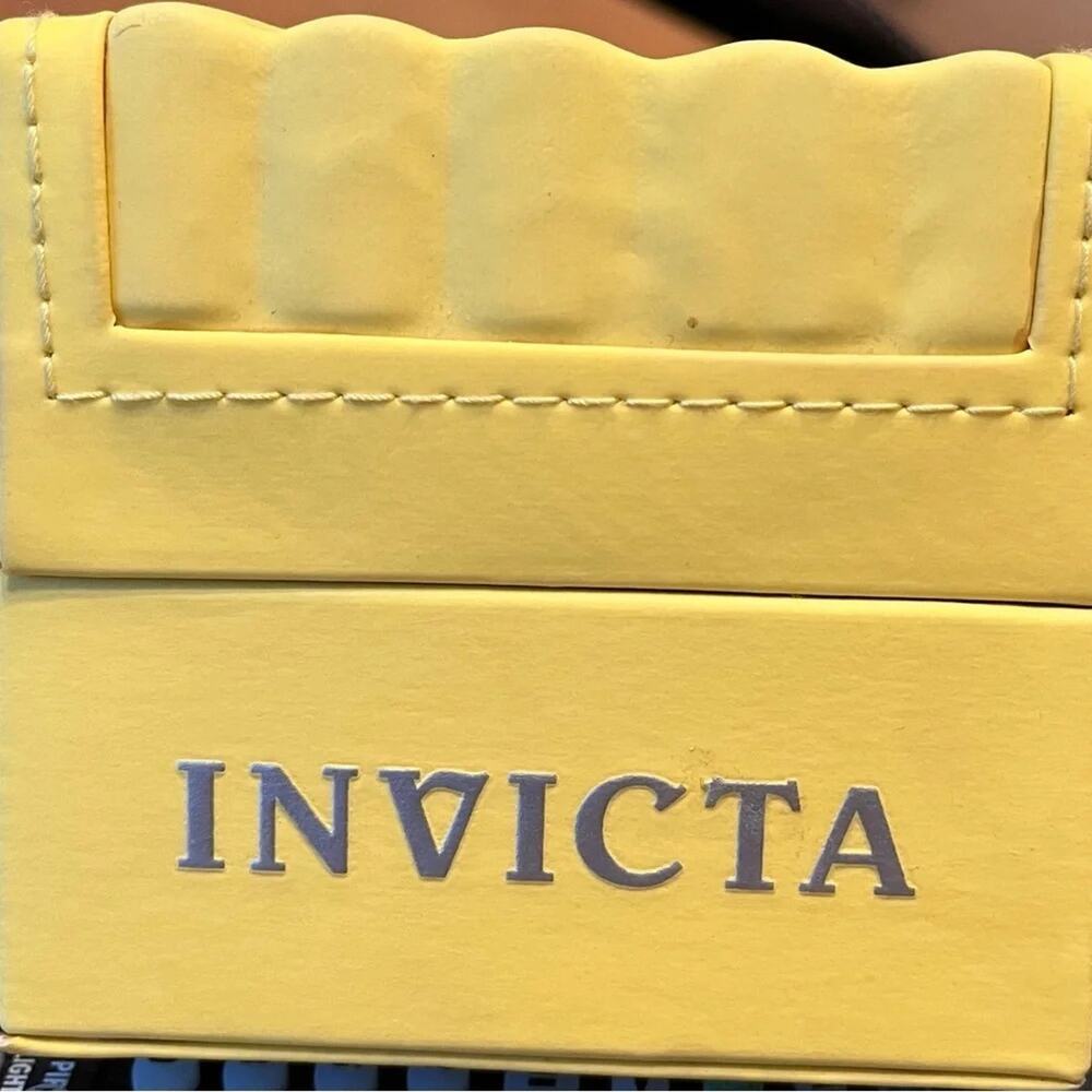 Invicta watch box, yellow